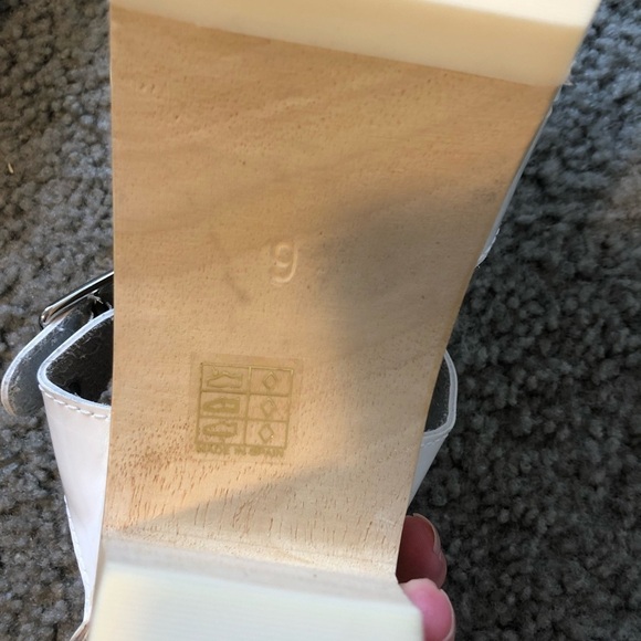 Jeffrey Campbell Donostia Clog Mule Sandal White Patent size 9 - Picture 2 of 8